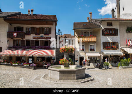 Switzerland,canton Fribourg,Gruyeres,old town Stock Photo