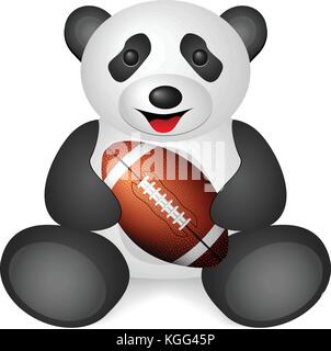 Panda football ball on a white background. Stock Vector