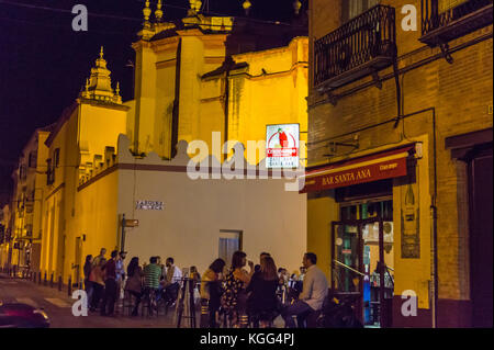 Bar Santa Ana, tapas bar, Triana, Seville, Andalucia, Spain Stock Photo