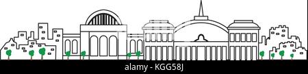 Isolated Madrid cityscape Stock Vector