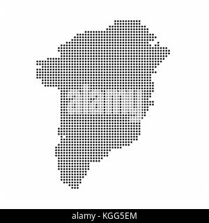 Greenland country map made from abstract halftone dot pattern Stock Vector