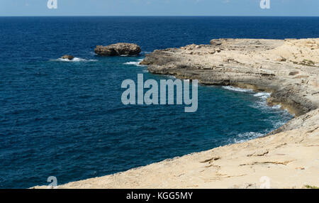 Northwestern coast of the island of Gozo (Malta), near Asure Window Stock Photo