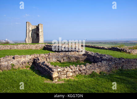 Hadleigh Castle overlooking River Thames Essex Stock Photo