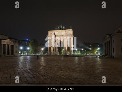 Arc of Peace (Arco della Pace), Piazza Sempione, Milan, Italy Stock Photo