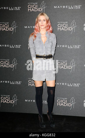Mary Charteris attends the Gigi Hadid x Maybelline launch party at Hotel Gigi, London. Stock Photo