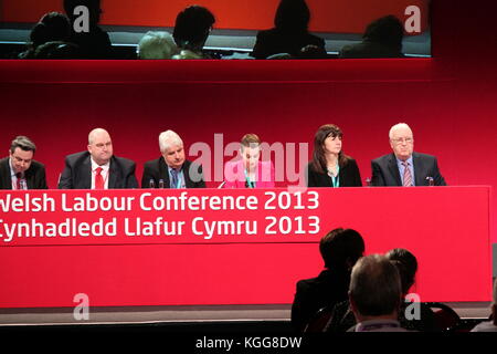 Carl Sargeant attening the Welsh Labour conference at the Venue Cymru, Llandidno, Wales Stock Photo