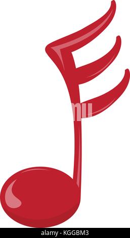 Comic musical note Stock Vector