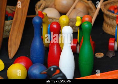 Wooden toys medieval Stock Photo