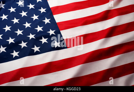 Beautifully waving star and striped American flag Stock Photo
