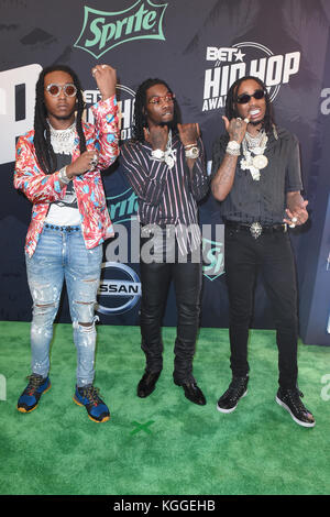 2017 BET Hip Hop Awards at the Fillmore Theater Miami Beach  Featuring: Migos Where: Miami, Florida, United States When: 07 Oct 2017 Credit: WENN.com Stock Photo