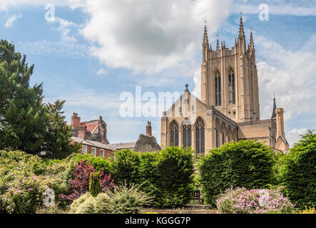 St. Edmundsbury Cathedral churchyard, Suffolk, England Stock Photo