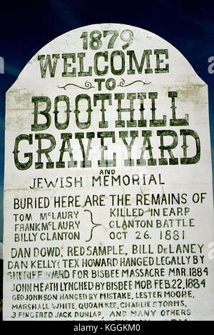 boot hill cemetery tombstone Stock Photo