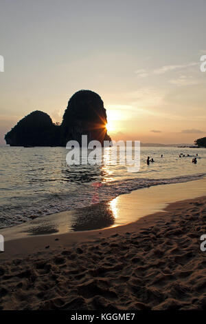 Sunset over Krabi Stock Photo