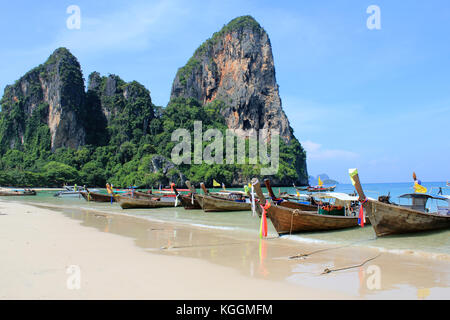 Beaches of Railay in Krabi, Thailand Stock Photo