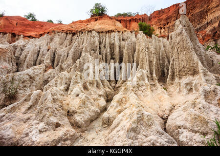 Fairy Stream Canyon (Suoi Tien), overlooking little river that winds its way through bamboo forests, boulders and the dunes behind the village, Mui Ne Stock Photo