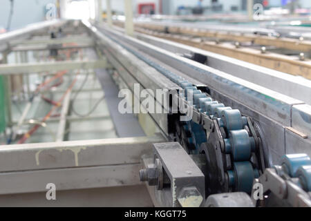 the chain drive shaft Line Conveyor Industrial Stock Photo