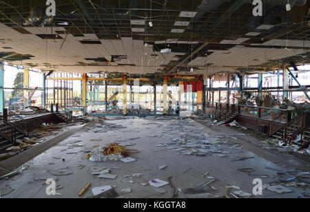 Demolished dance floor Stock Photo