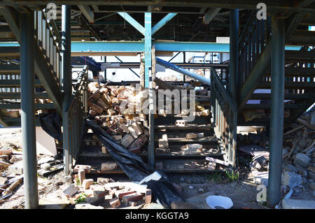 Staircase and rubble Stock Photo