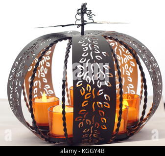 Black pumpkin decor Stock Photo