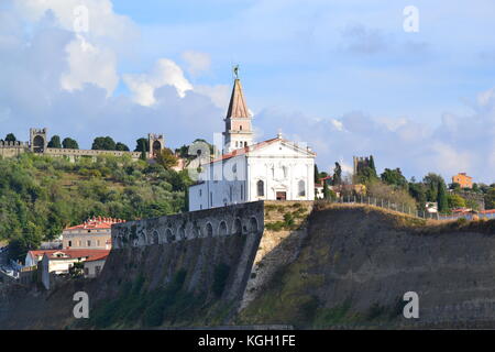 piran slovenia koper venice tartini church Stock Photo