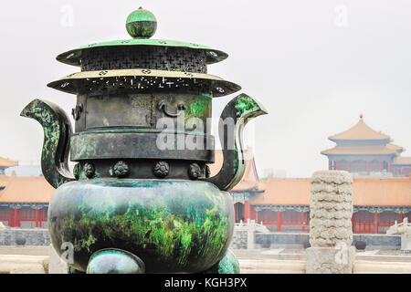 Forbidden City, Beijing, China -- the Chinese imperial palace from the Ming Dynasty to the end of the Qing Dynasty Stock Photo