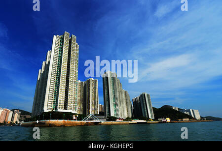 The South Horizons residential complex on Ap Lei Chau island in Hong Kong. Stock Photo
