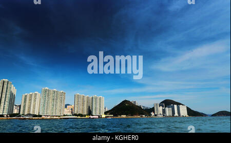 The South Horizons residential complex on Ap Lei Chau island in Hong Kong. Stock Photo