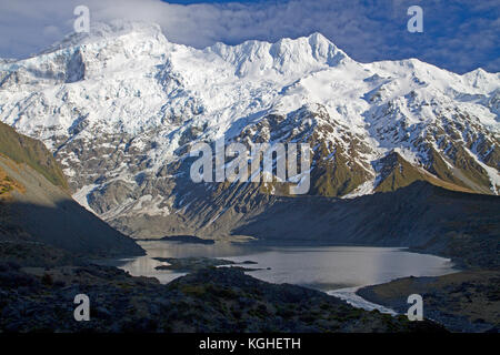 Mueller Lake and Mt Sefton Stock Photo