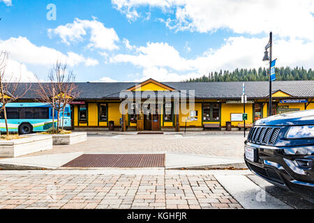 Downtown Truckee California in November  2017 Stock Photo