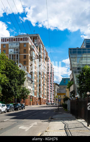 Moscow, Russia - July 24. 2017. Residential complex house on Gilyarovskogo Street Stock Photo