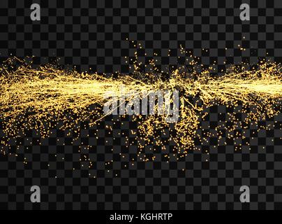 Electricity lighting effects. Array with dynamic particles. 3d futuristic technology style. Abstract Background. Vector illustration. Stock Vector