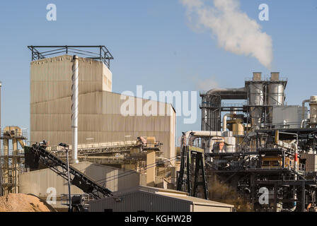 MDF and chipboard factory in Chirk North East Wales owned by the Austrian company Kronospan Stock Photo