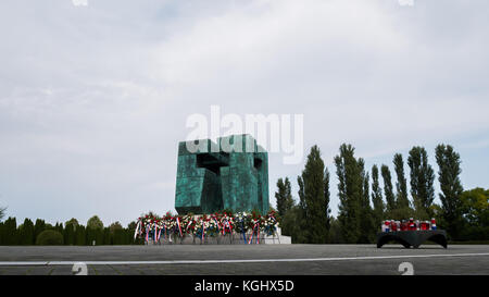 Memorial Cemetery of the Victims of Homeland War in Vukovar,Croatia panorama scene Stock Photo