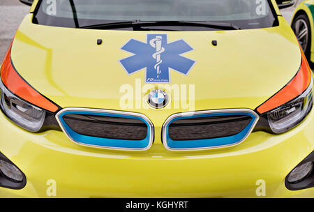 BMW i3 electric ambulance vehicle, car Stock Photo