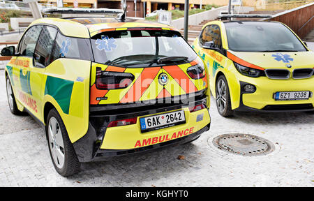 BMW i3 electric ambulance vehicle, car Stock Photo