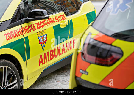 BMW i3 electric ambulance vehicle, car Stock Photo