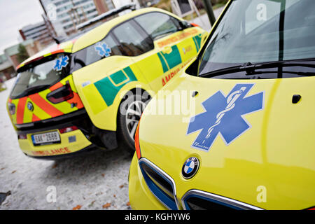 BMW i3 electric ambulance vehicle, car Stock Photo