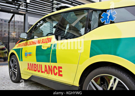 BMW i3 electric ambulance vehicle, car Stock Photo