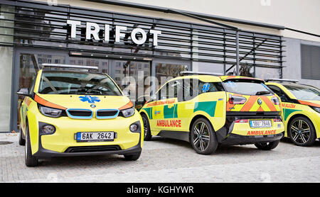 BMW i3 electric ambulance vehicle, car Stock Photo