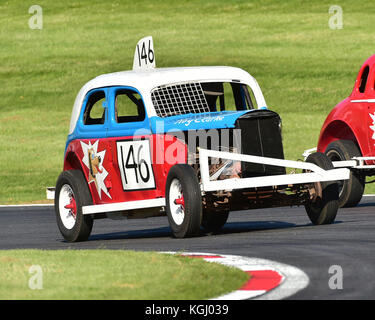 BriSCA, British Stock Car Association, Heritage Stock Cars, American Speedfest V, Brands Hatch, June 2017, automobiles, Autosport, cars, circuit racin Stock Photo