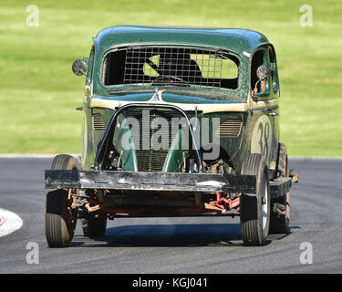 BriSCA, British Stock Car Association, Heritage Stock Cars, American Speedfest V, Brands Hatch, June 2017, automobiles, Autosport, cars, circuit racin Stock Photo