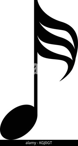 Isolated musical note Stock Vector