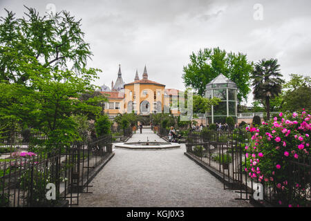 View of the old Orto Botanico di Padova (Botanical Garden of Padua), one of the Unesco word heritage  (Padua, Italy, 24 Apr 2017) Stock Photo