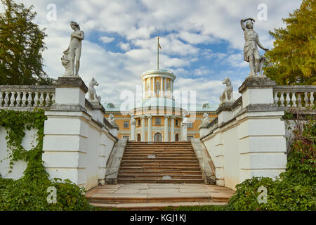 The staircase from the Grand Palace to the Park of Arkhangelskoye estate. The object of the cultural heritage of the Russian Federation 5010216000. Stock Photo
