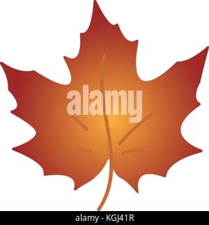 Autumn leaf. Autumn maple leaf isolated on a white background. Stock Vector