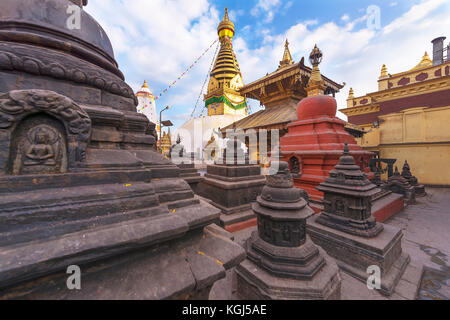 Swayambhunath Stupa  Nepal, Kathmandu Stock Photo