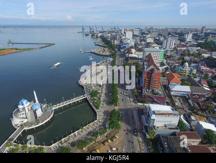 Losari Beach the city icon of Makassar Stock Photo