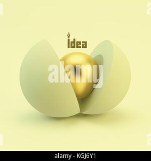Idea concept. 3d vector illustration. Can be used for business presentation. Stock Vector