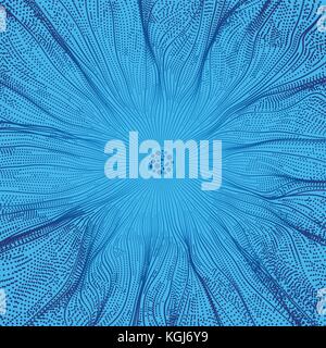 Array with Dynamic Particles. 3D Technology Style. Abstract Background. Vector Illustration. Stock Vector