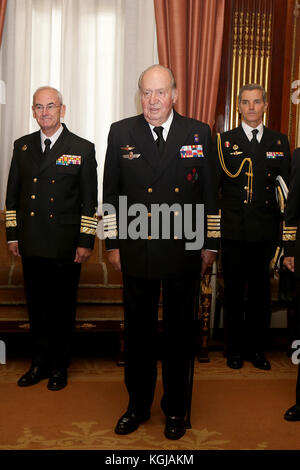 Madrid, Spain. 8th Nov, 2017. King Emeritus Juan Carlos I during a meeting of Patronato of the Naval Museum in Madrid, Wednesday, November 8, 2017 Credit: Gtres Información más Comuniación on line, S.L./Alamy Live News Stock Photo